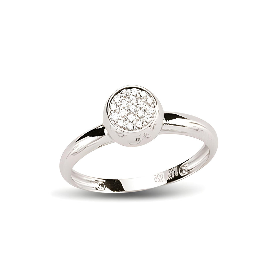 Ring aus Silber Zirkonia weiss