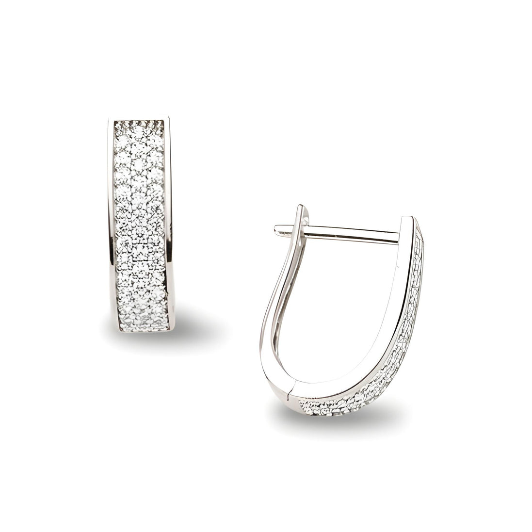 Creolen aus Silber Zirkonia weiss