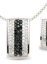 Schmuckset aus Silber Zirkonia schwarz weiss