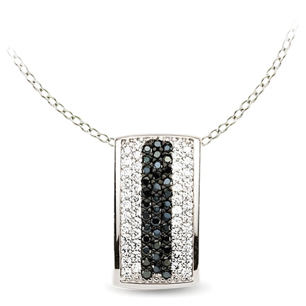 Schmuckset aus Silber Zirkonia schwarz weiss