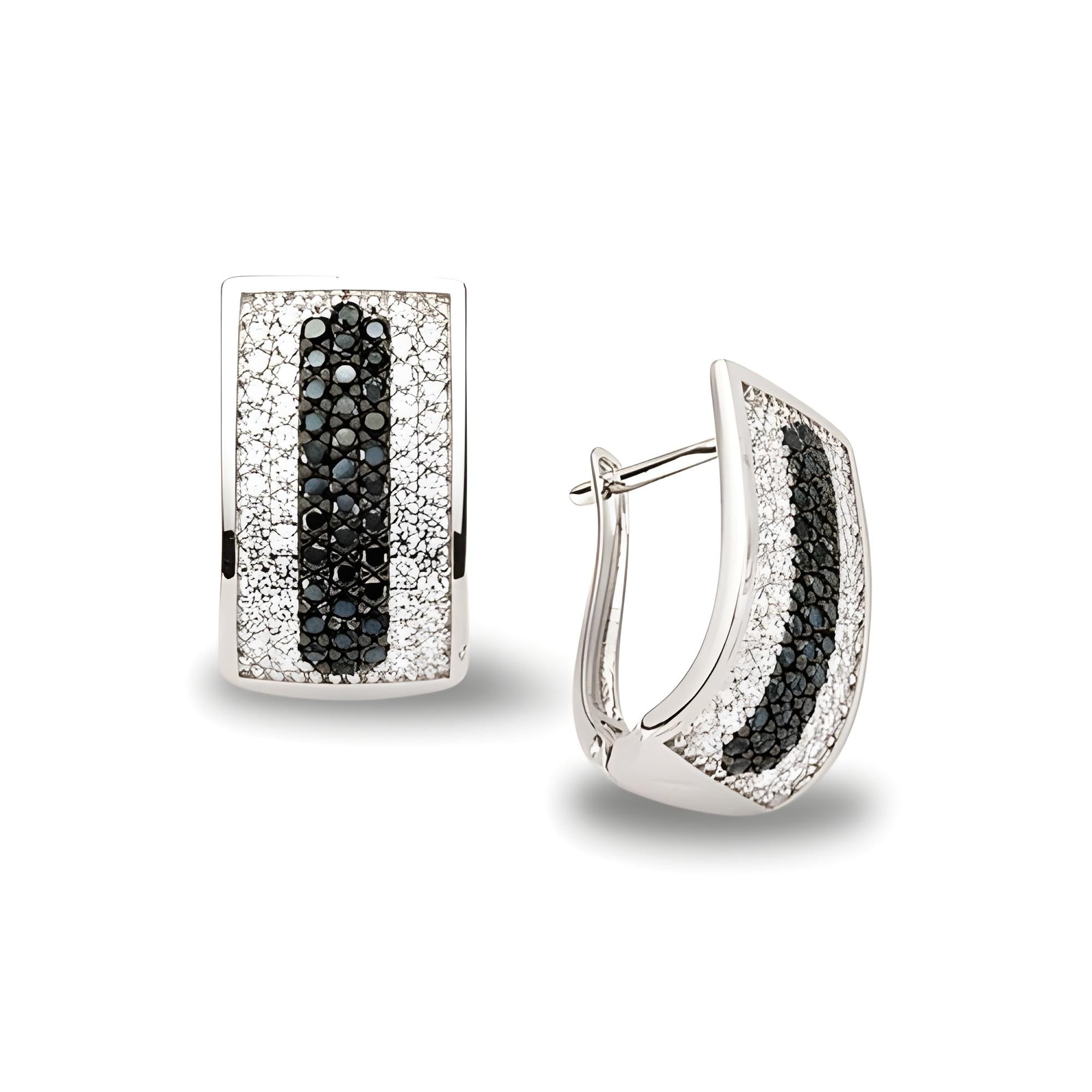 Schmuckset aus Silber Zirkonia schwarz weiss