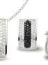 Zirkonia Schmuckset Silber schwarz weiss
