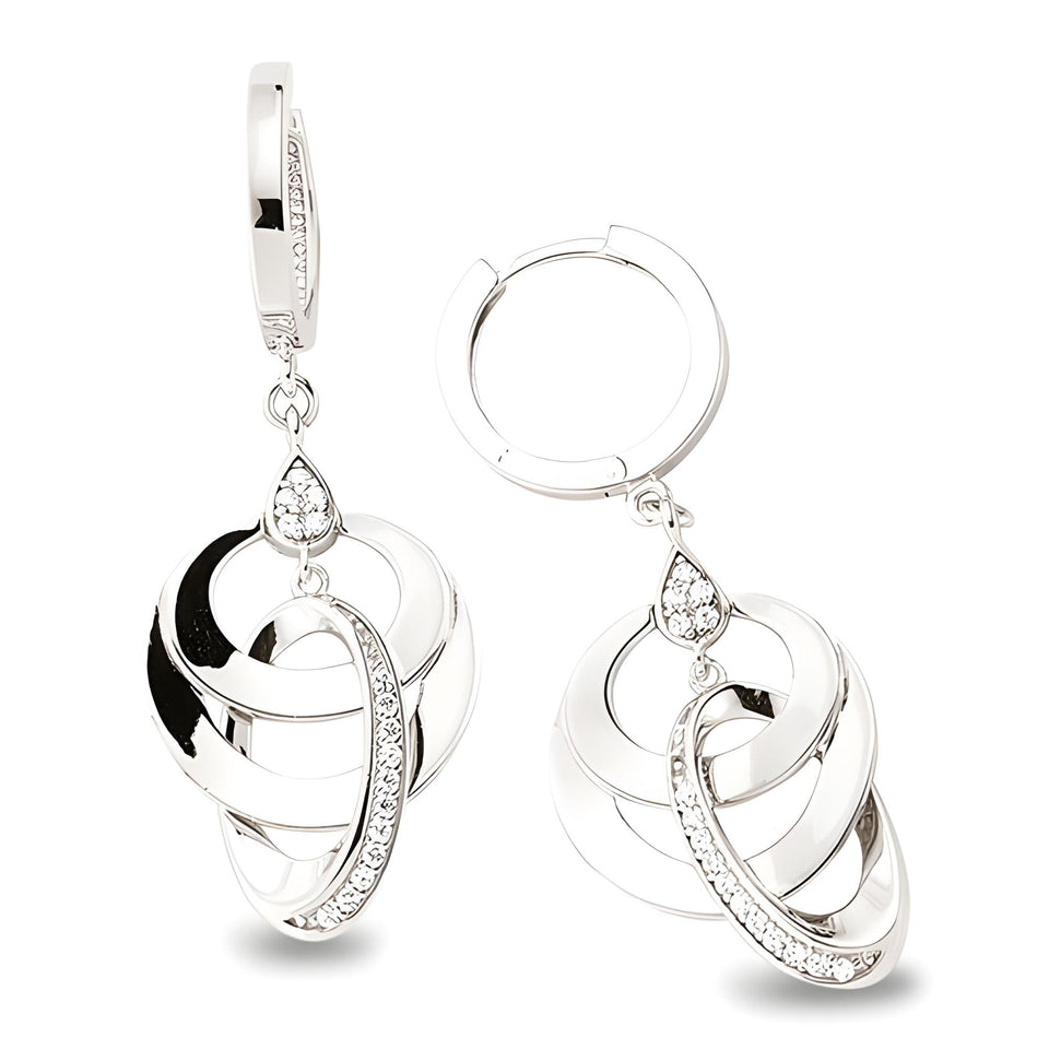 Ohrhaenger aus Silber Zirkonia weiss