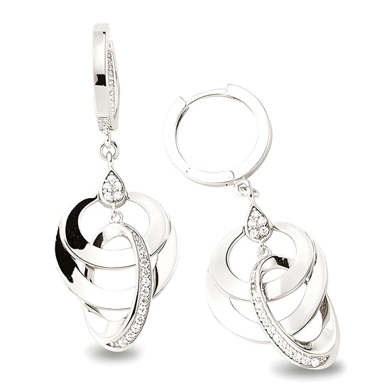 Ohrhaenger aus Silber Zirkonia weiss