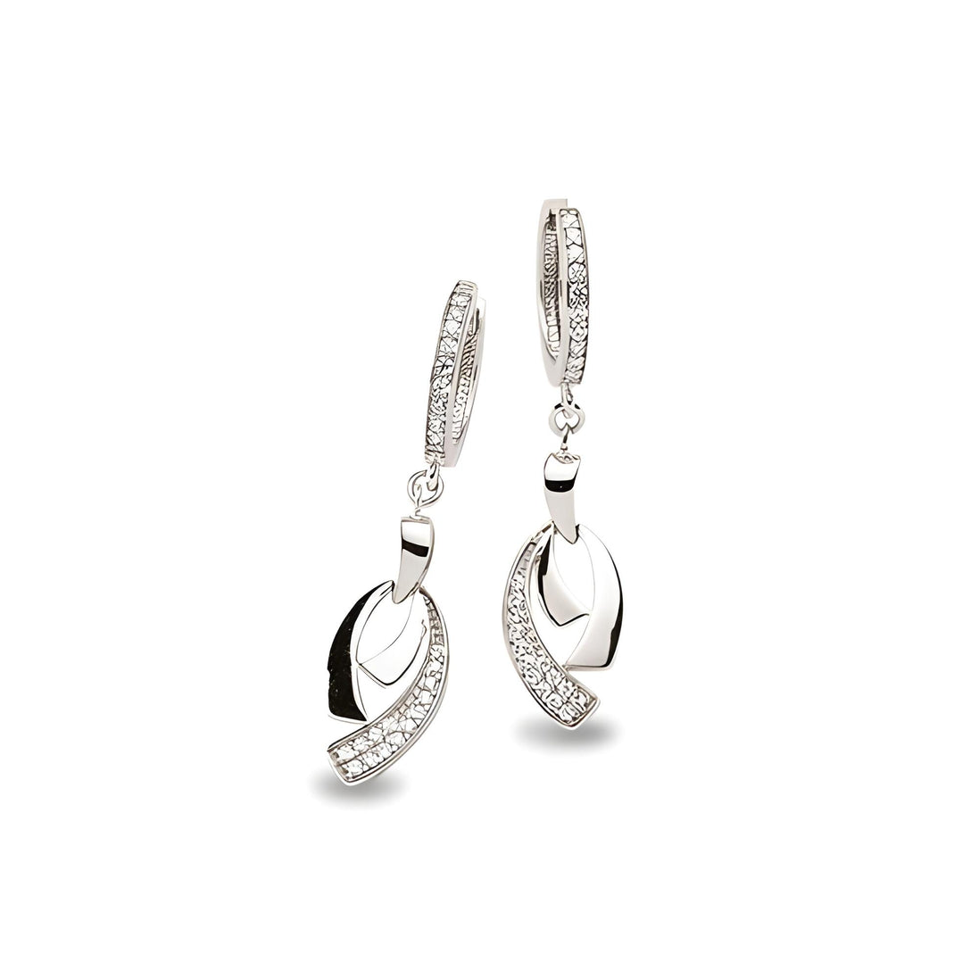 Ohrhaenger aus Silber Zirkonia weiss