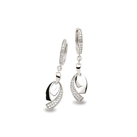 Ohrhaenger aus Silber Zirkonia weiss