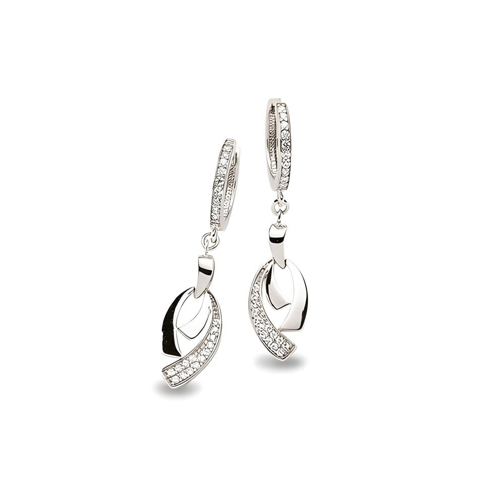 Ohrhaenger aus Silber Zirkonia weiss