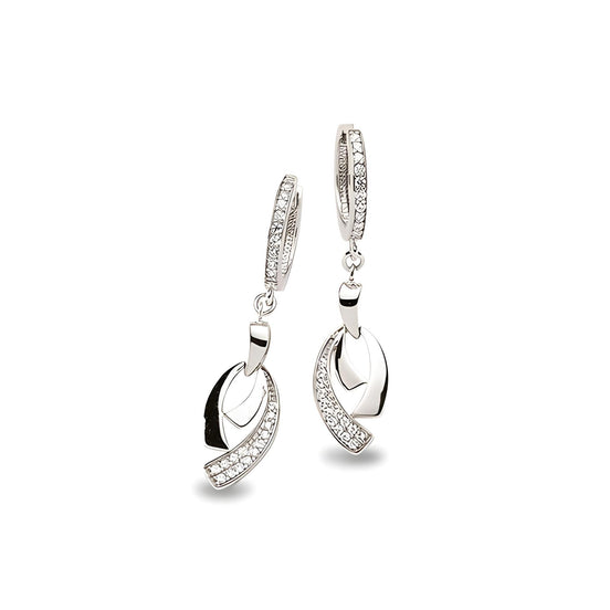 Ohrhaenger aus Silber Zirkonia weiss