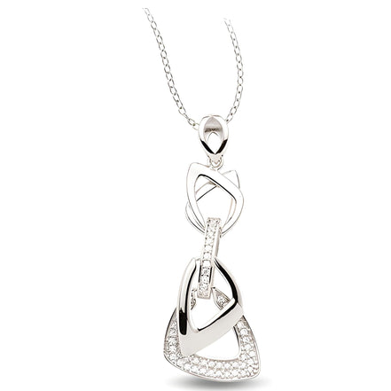 Schmuckset aus Silber Zirkonia weiss