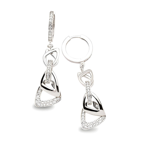 Ohrhaenger aus Silber Zirkonia weiss