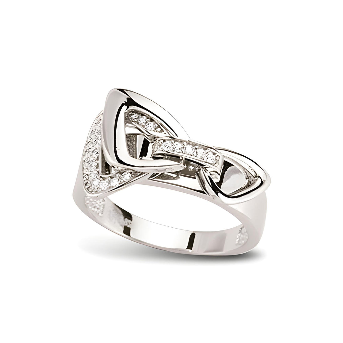 Ring aus Silber Zirkonia weiss