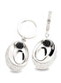 Ohrhaenger aus Silber Zirkonia schwarz weiss