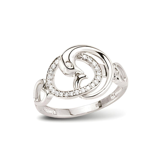 Schmuckset aus Silber Zirkonia weiss