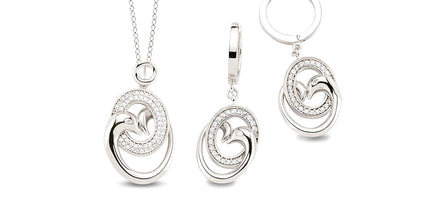 Schmuckset aus Silber Zirkonia weiss