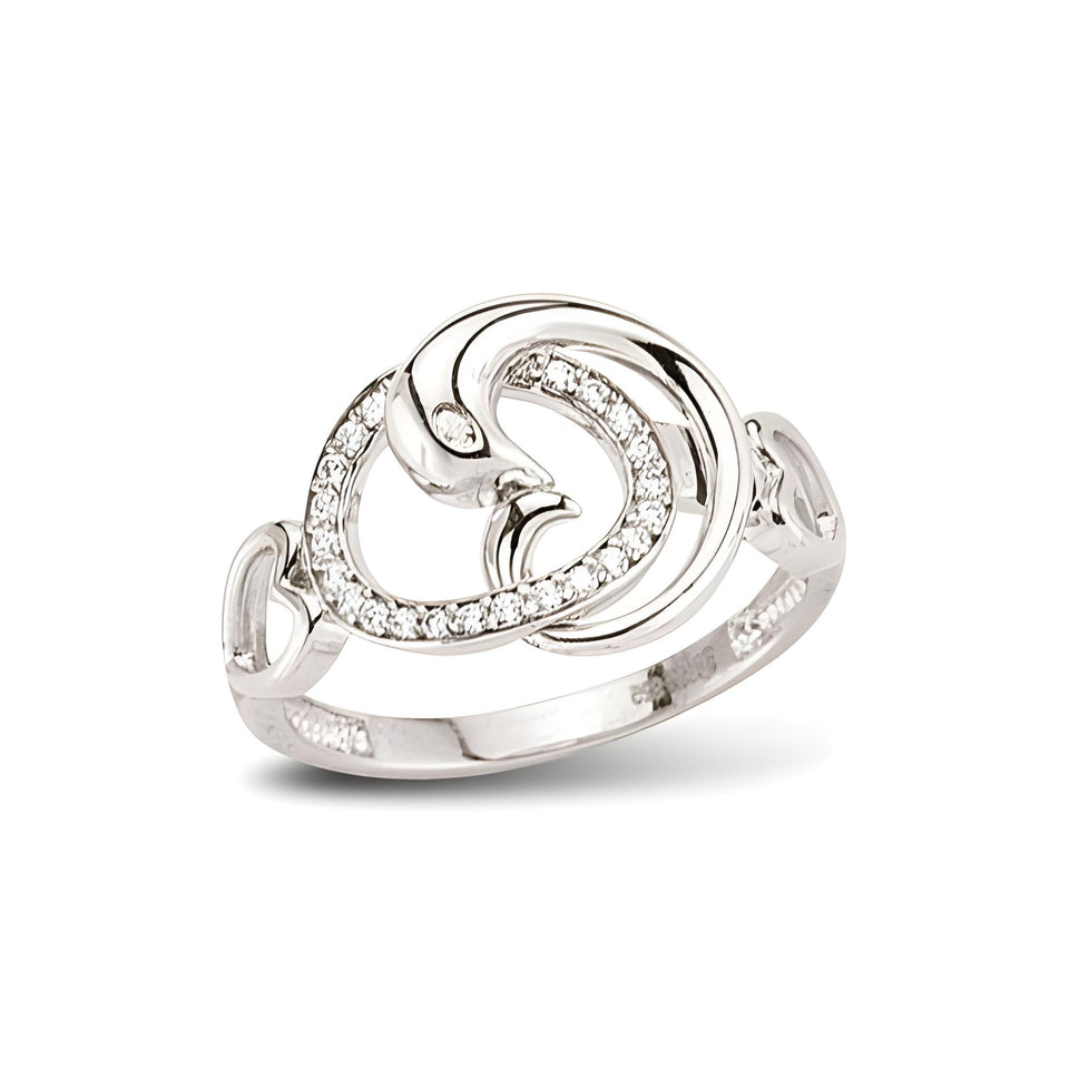 Ring aus Silber Zirkonia weiss