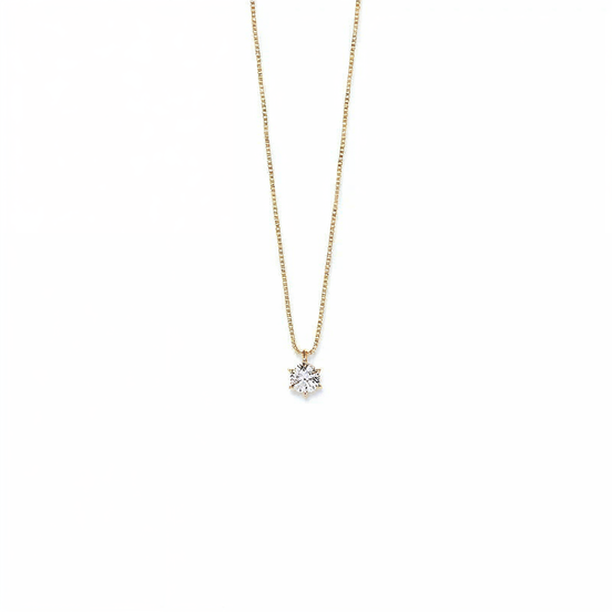 Collier Zirkonia 585 Gelbgold 45cm