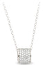 Runderanhaenger und Kette aus Silber Zirkonia weiss