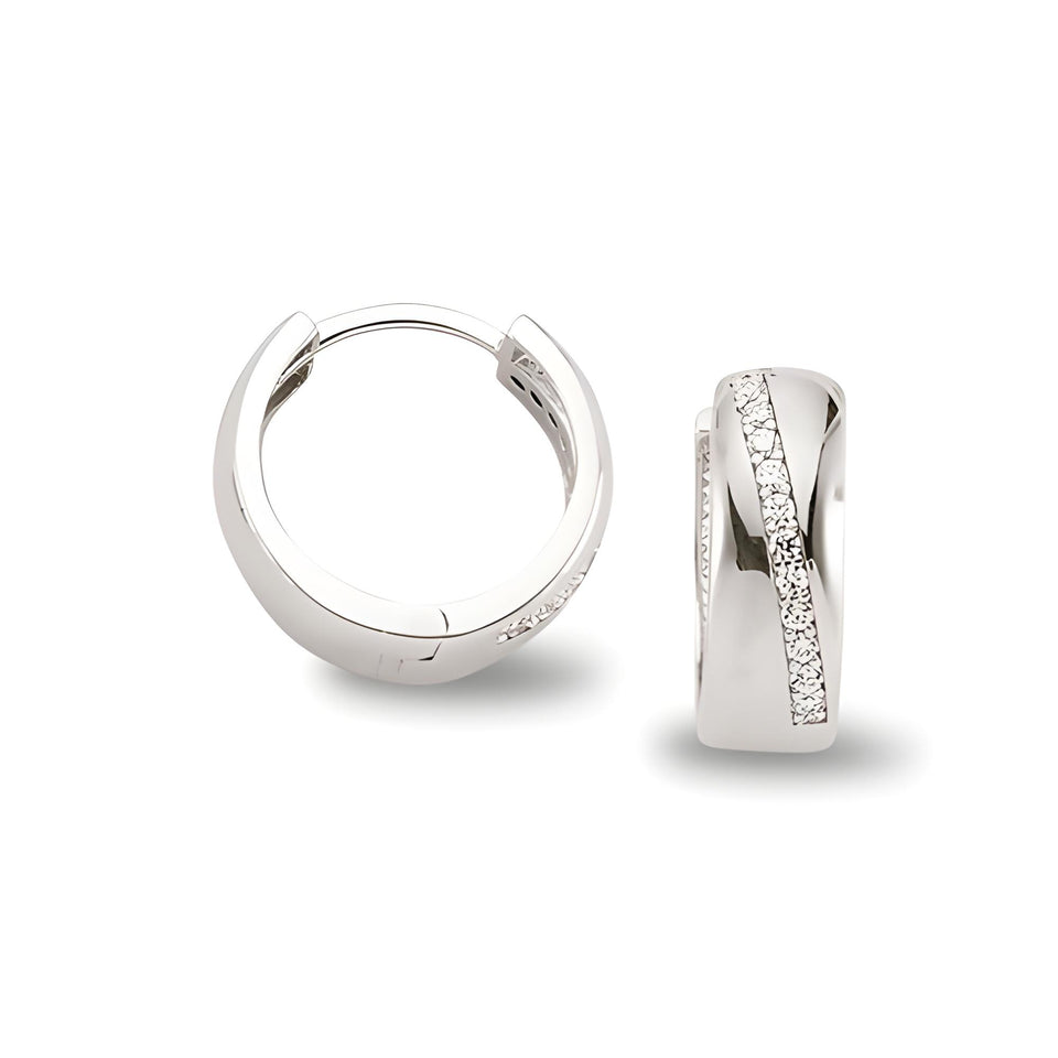 Creolen Sterling Silber Zirkonia Schmuck Damen