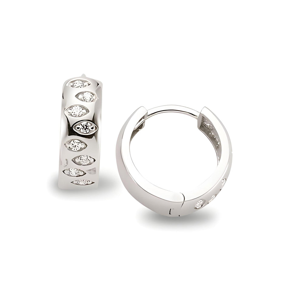 Creolen Silber Weiss 925er Silber