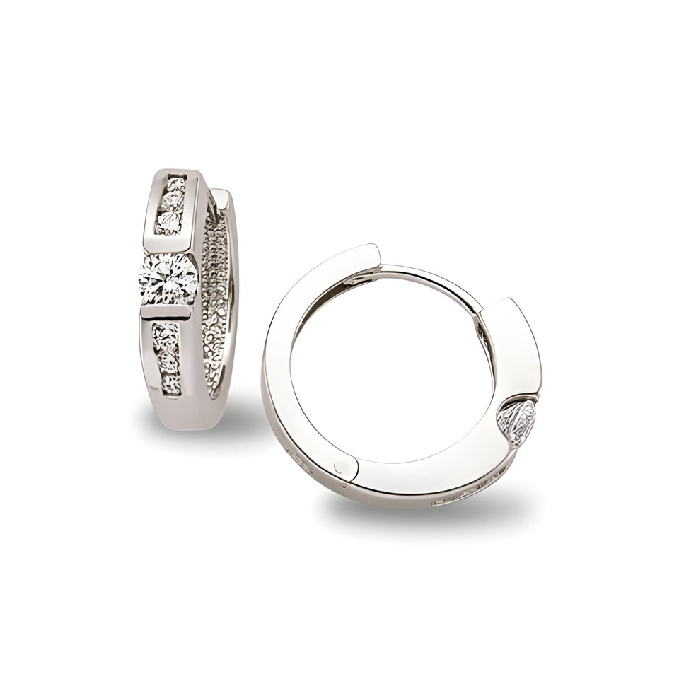 Creolen aus Silber Zirkonia weiss