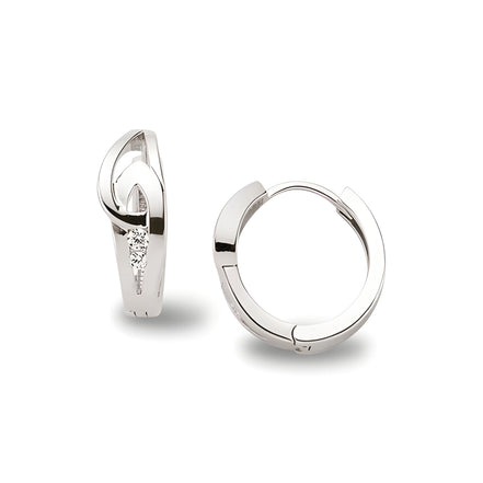 Creolen aus Silber Zirkonia weiss