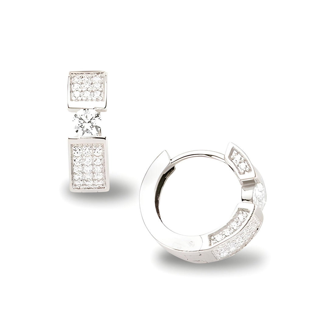 Zirkonia Schmuckkunst in Silber Creolen