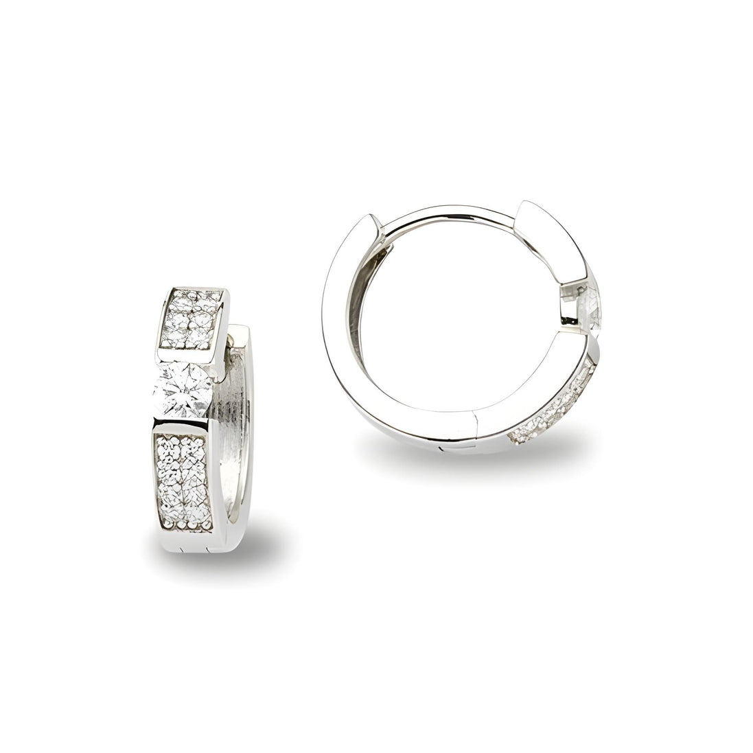 Creolen aus Silber Zirkonia weiss