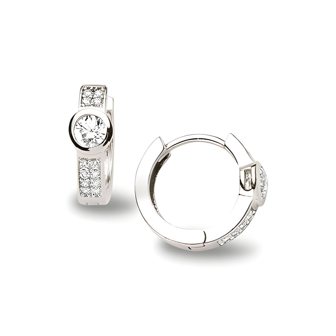 Zirkonia Eleganz silbernen Creolen