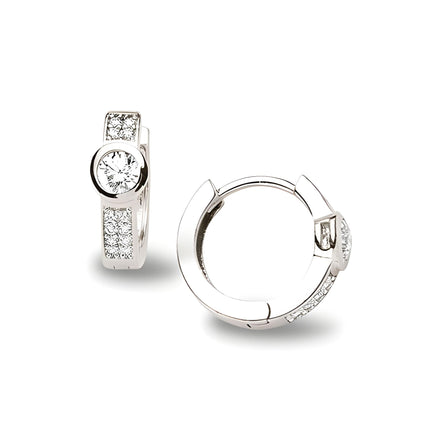 Zirkonia Eleganz silbernen Creolen