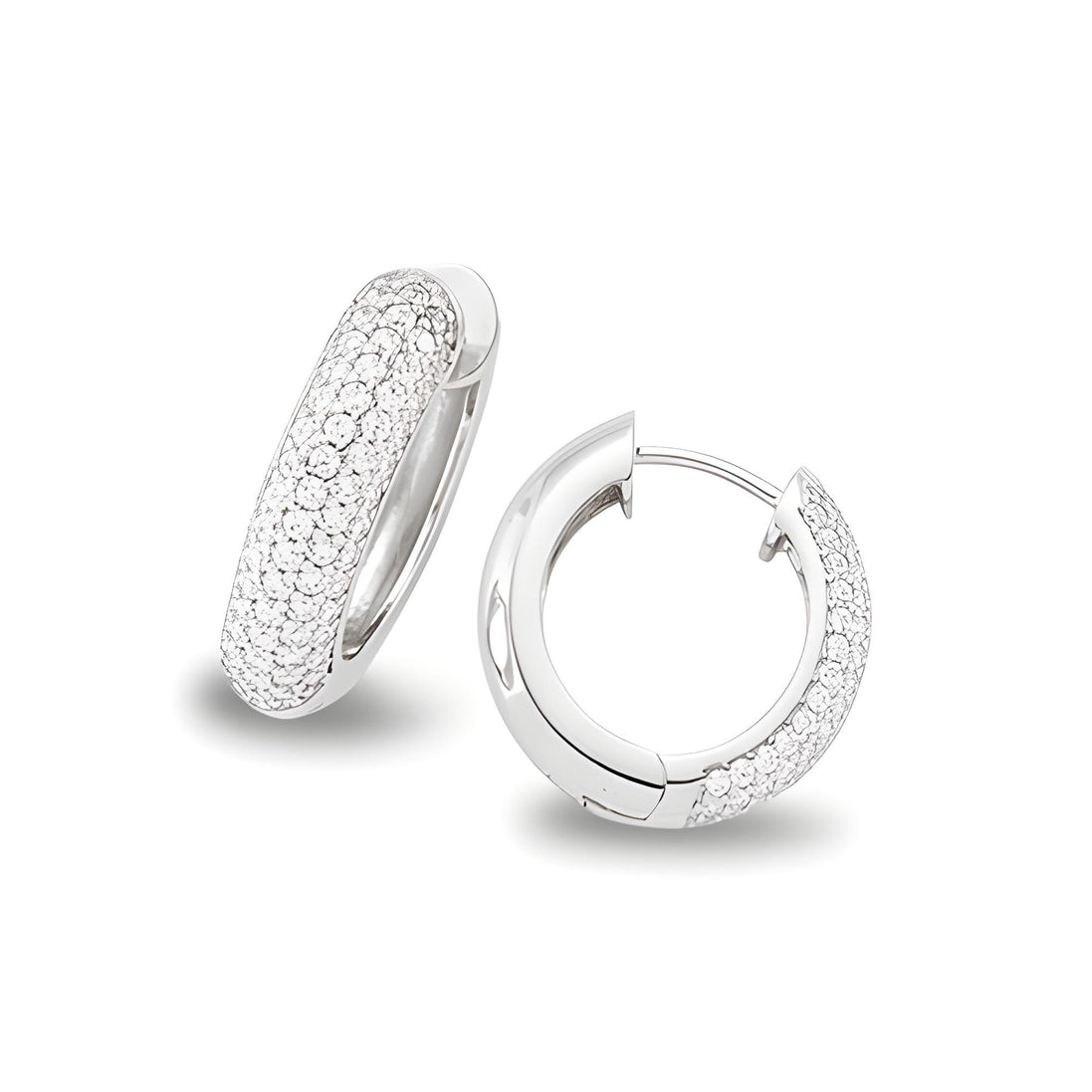 Creolen aus Silber Zirkonia weiss