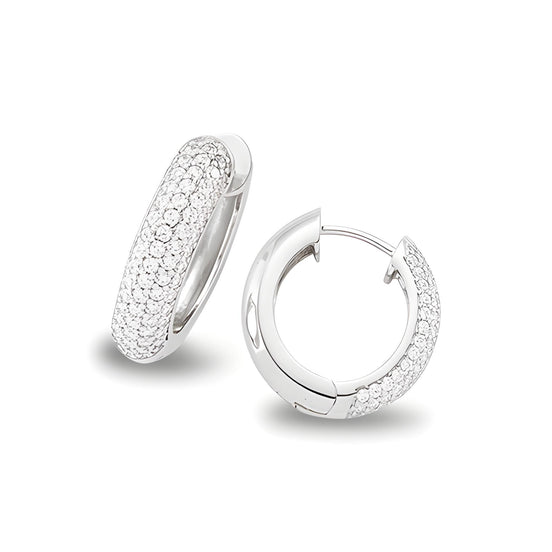 Creolen aus Silber Zirkonia weiss