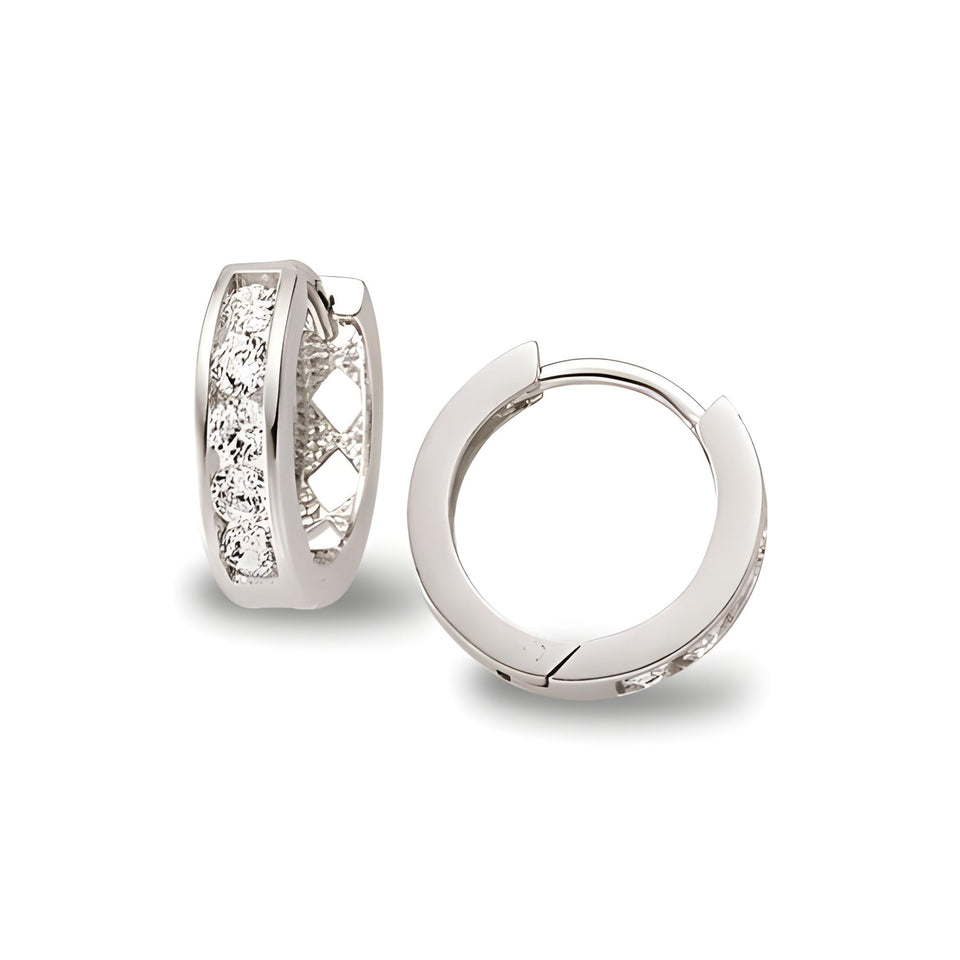 Creolen aus Silber Zirkonia weiss