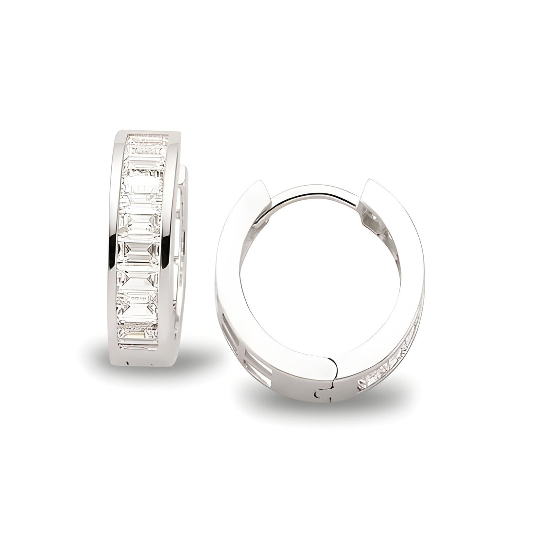 Creolen aus Silber Zirkonia weiss