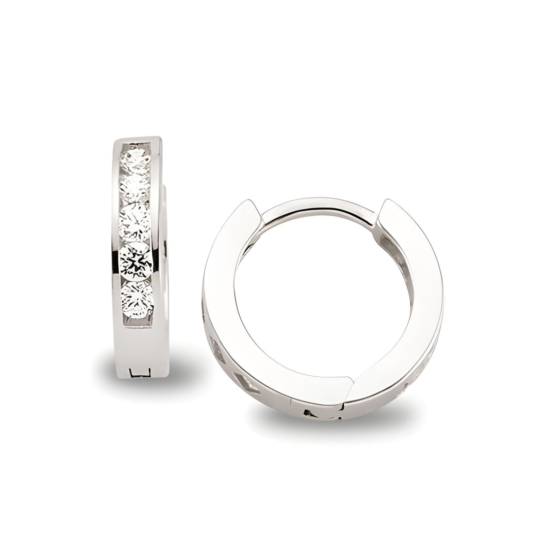 Creolen aus Silber Zirkonia weiss