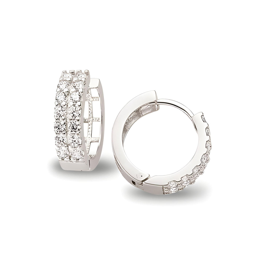 Creolen aus Silber Zirkonia weiss