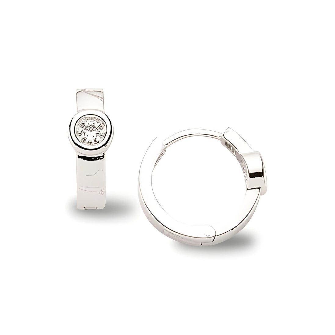 Creolen aus Silber Zirkonia weiss