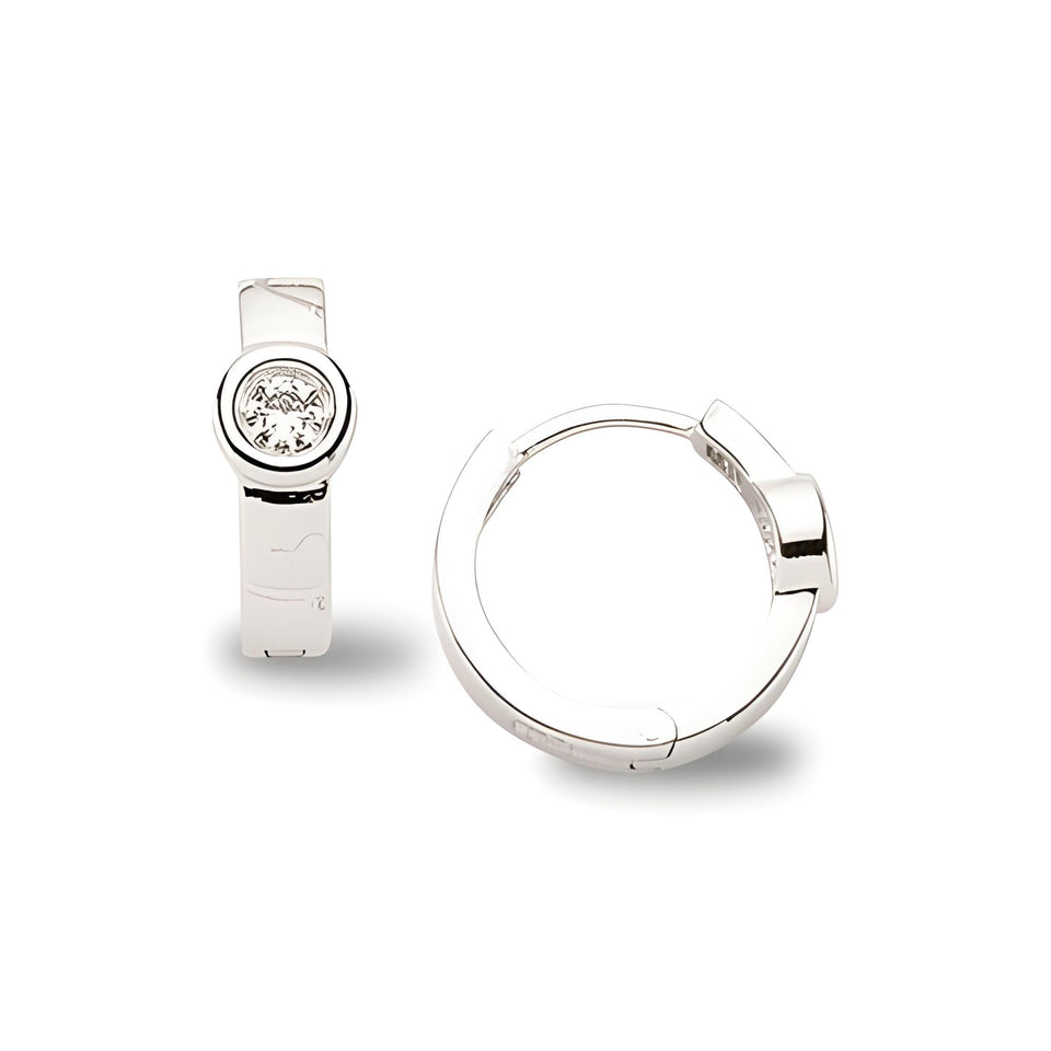 Creolen aus Silber Zirkonia weiss