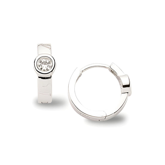 Creolen aus Silber Zirkonia weiss