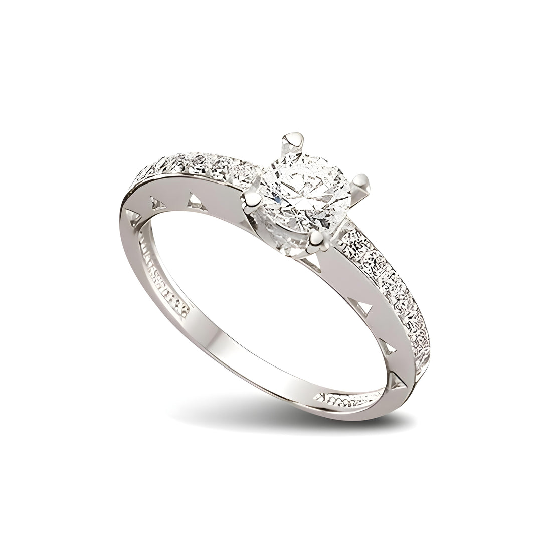 Ring aus Silber Zirkonia weiß