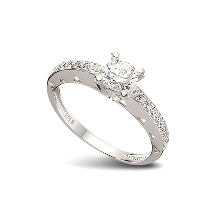 Ring aus Silber Zirkonia weiß