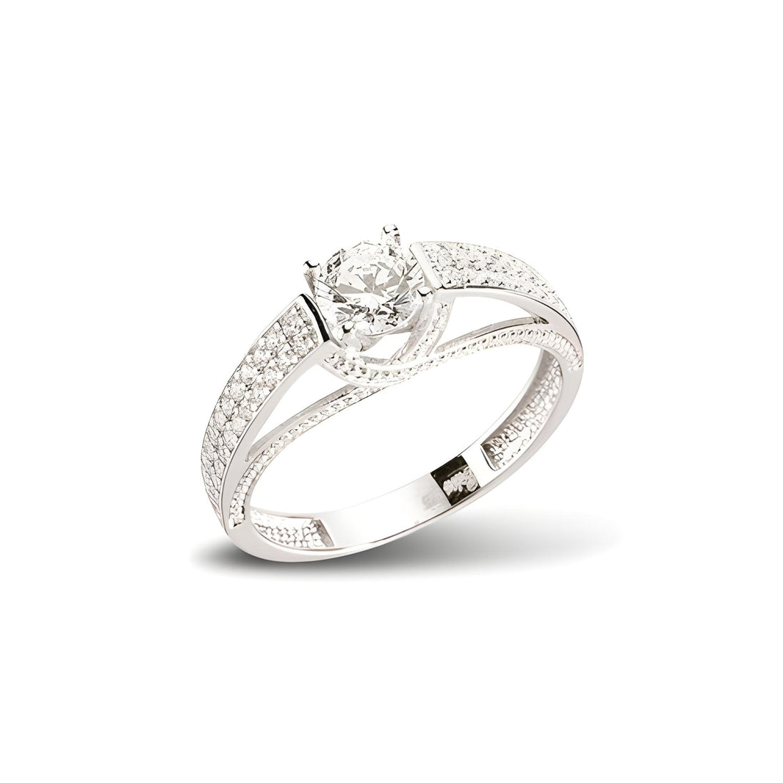 Ring aus Silber Zirkonia weiß