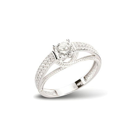 Ring aus Silber Zirkonia weiß