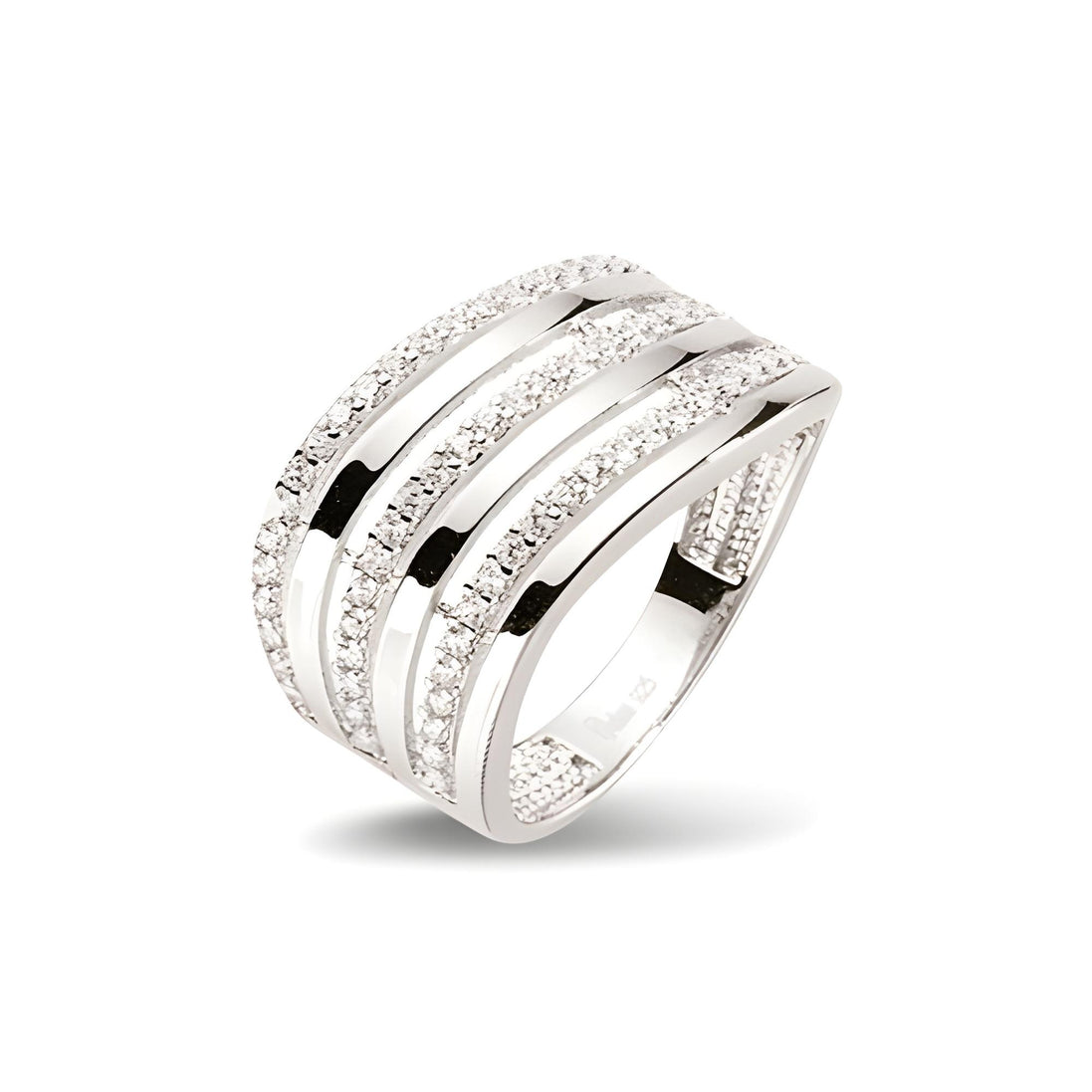 Exklusiver Ring 925 Silber Zirkonia Design