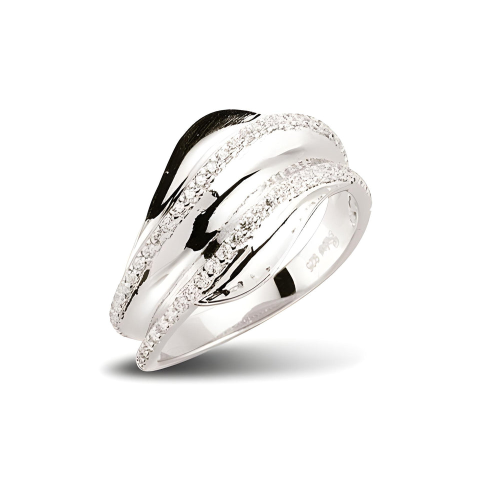 Funkelnder Ring Zirkonia weiß 925