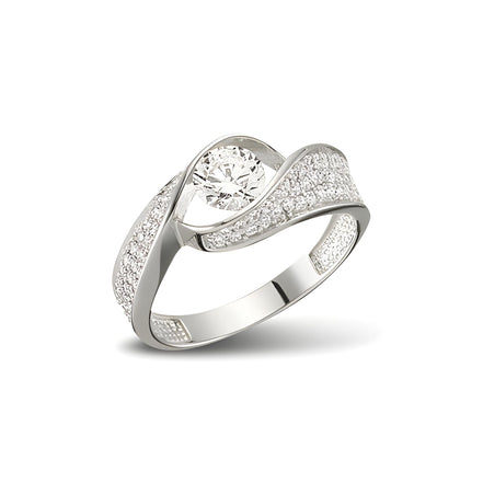 Zeitloser Ring Zirkonia 925 Silber