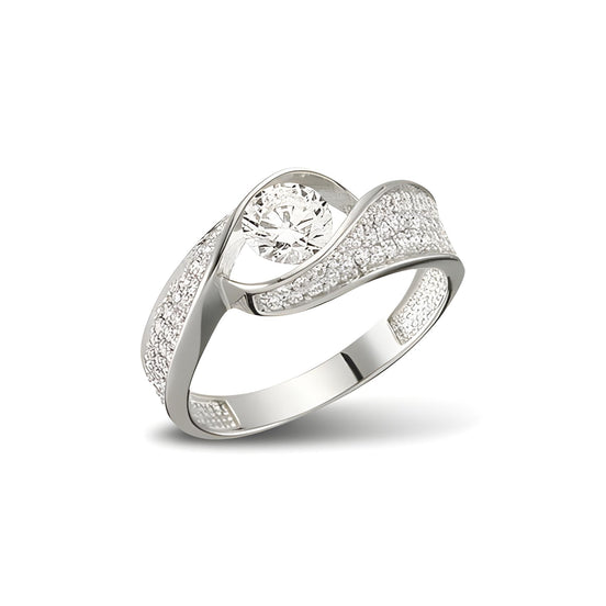 Zeitloser Ring Zirkonia 925 Silber