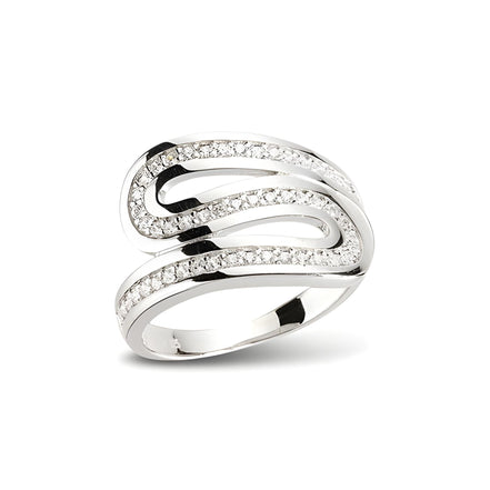 Ring aus Silber Zirkonia weiß