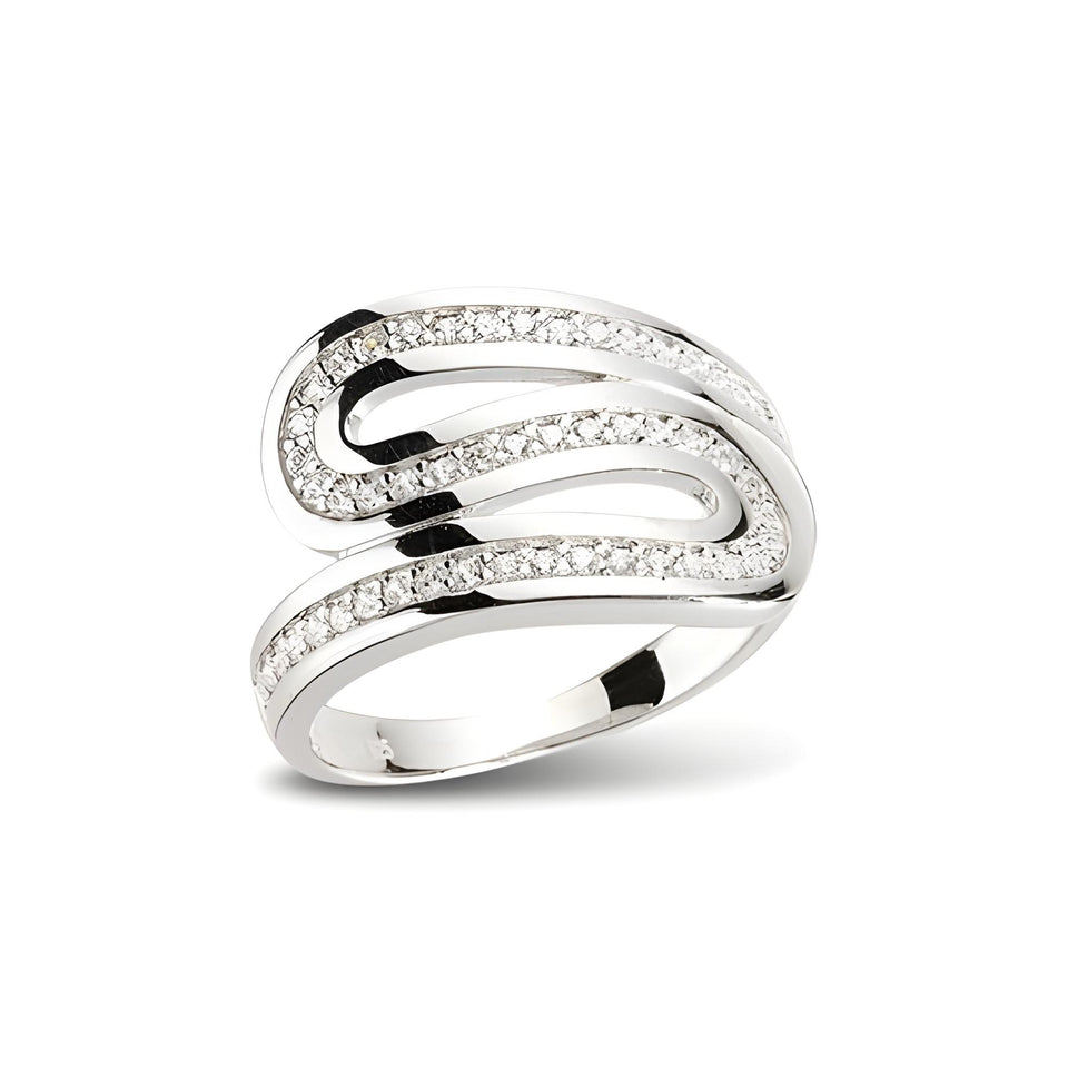 Ring aus Silber Zirkonia weiß