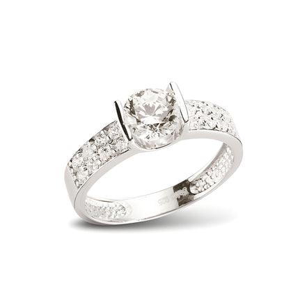 925 Silber Ring Zirkonia Stein Alltagsschmuck