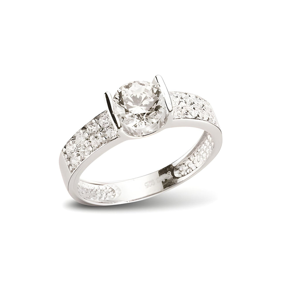 925 Silber Ring Zirkonia Stein Alltagsschmuck